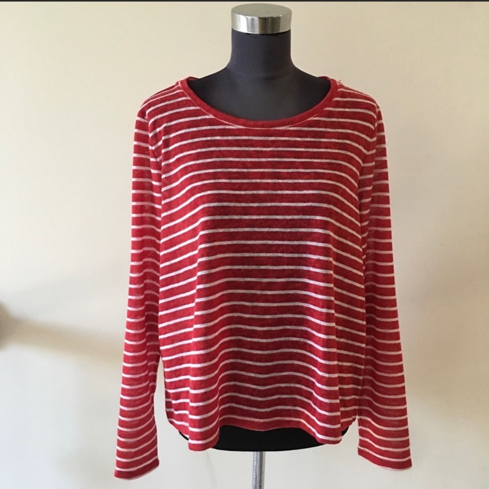 Striped Long Sleeve Blouse Top
